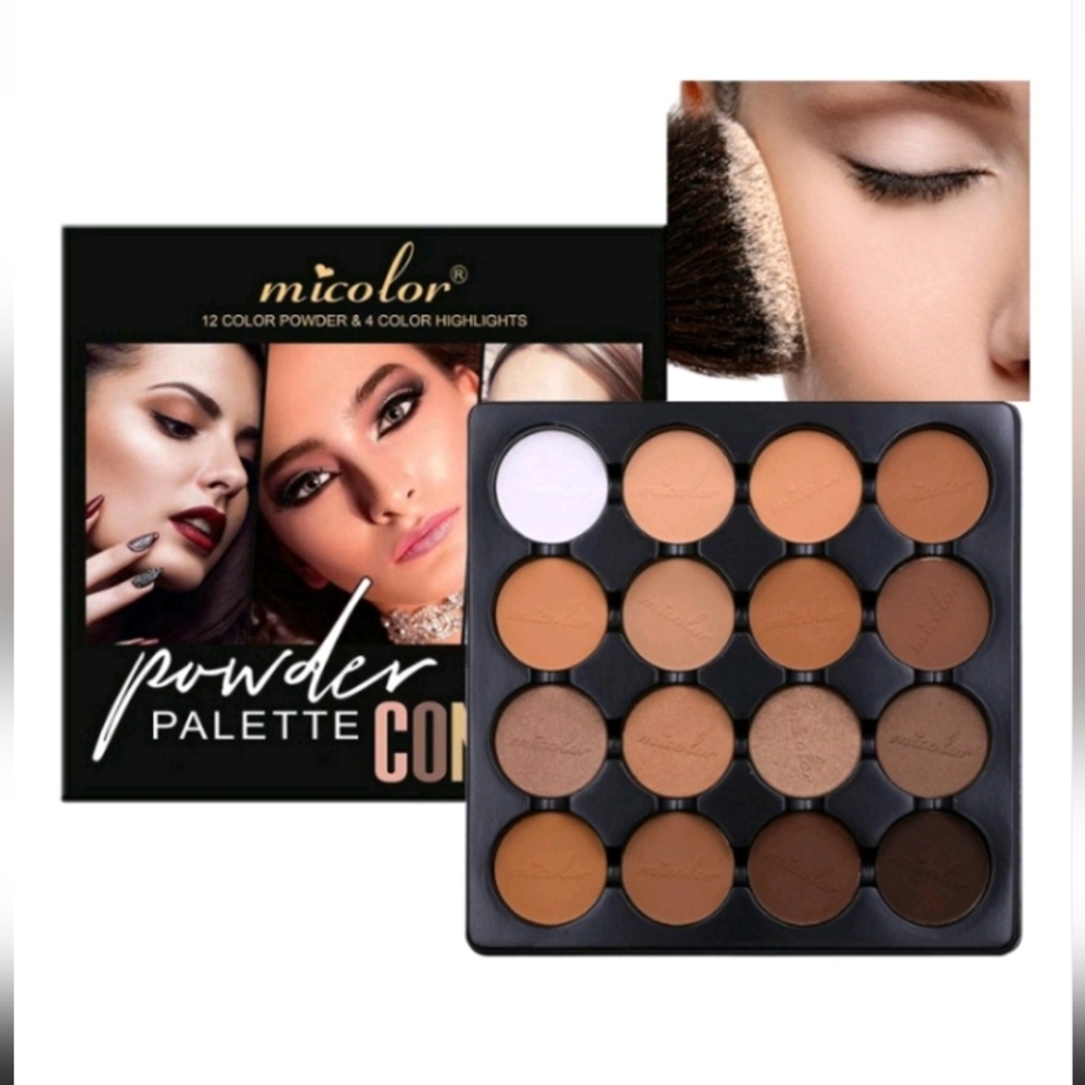 MICOLOR CONTOUR POWDER PALETTE 12 COLOR POWER & 4 COLOR HIGHLIGHTS WOMEN MULTICO